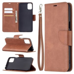 retro lambskin texture pure color horizontal flip pu leather case with holder & card slots & wallet & lanyard, for lg k42, for nokia c1 plus, for xiaomi redmi note 10 pro, for huawei p50 pro, for huawei p50, for samsung galaxy a02...
