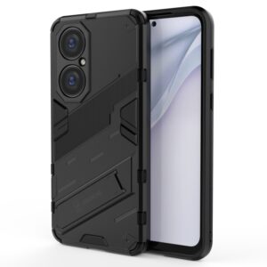 punk armor 2 in 1 pc + tpu shockproof case with invisible holder, for huawei p50, for huawei p50 pro, for xiaomi mi 11 ultra