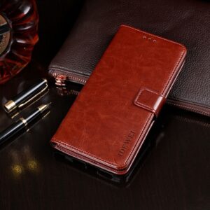 idewei crazy horse texture horizontal flip leather case with holder & card slots & wallet, for vivo z6, for htc desire 19+, for huawei p40, for huawei p40 pro, for oppo find x2 pro, for xiaomi redmi note 9s