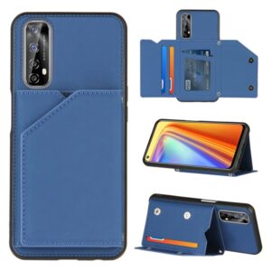 Skin Feel PU + TPU + PC Back Cover Shockproof Case with Card Slots & Holder & Photo Frame, For OPPO Realme 7, For Samsung Galaxy A50 & A30s & A50s, For OPPO Realme C11, For Samsung Galaxy A70 & A70s, For OPPO Realme C15, For Samsung Galaxy M60s & A81...