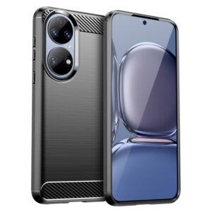 Brushed Texture Carbon Fiber TPU Case, For Huawei P50, For Huawei P50 Pro
