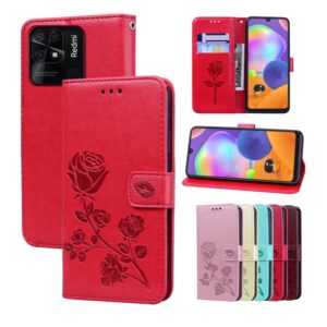 Rose Embossed Leather Phone Case, For Xiaomi Redmi 10C, For Huawei nova 8i, For Huawei nova 9, For Honor X8, For Samsung Galaxy A13 4G, For Samsung Galaxy A23
