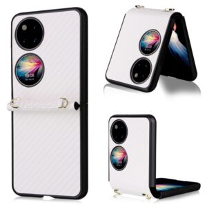 Carbon Fiber Texture PU + TPU Phone Case, For Huawei P50 Pocket
