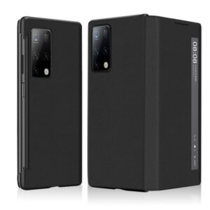Leather Texture Horizontal Flip Phone Case with Smart Touch Call Display ID, For Huawei Mate X2