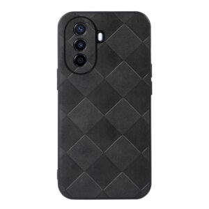 Weave Plaid PU Phone Case, For Huawei Enjoy 50/nova Y70/nova Y70 Plus
