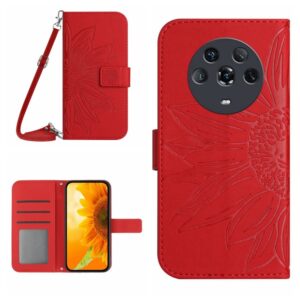 Skin Feel Sun Flower Pattern Flip Leather Phone Case, For Honor Magic4, For Honor Magic4 Lite 5G, For Honor Magic4 Pro, For Huawei P20