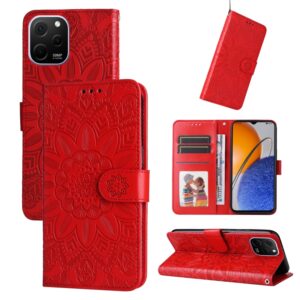 Embossed Sunflower Leather Phone Case, For Huawei nova Y61, For Realme 10 4G Global, For Realme 10 Pro 5G, For Realme 10 Pro+ 5G, For Samsung Galaxy A04e, For Samsung Galaxy A34 5G