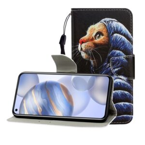 Colored Drawing Horizontal Flip Leather Case with Holder & Card Slot & Wallet, For Huawei Honor 30, For Huawei Honor 30 Pro, For Huawei Honor Play 4T Pro