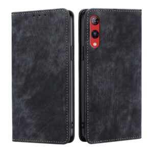 RFID Anti-theft Brush Magnetic Leather Phone Case, For Rakuten Hand 4G, For Xiaomi Redmi Note 12 4G Global