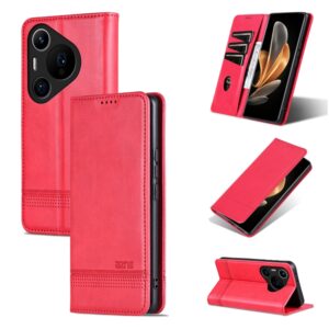 AZNS Magnetic Calf Texture Flip Leather Phone Case, For Huawei Pura 70 Pro / 70 Pro+ Fine Hole, For Huawei Pura 70 Ultra, For Huawei Enjoy 70 Pro/nova 12i, For Huawei Pura 70, For Huawei Pura 70 Fine Hole, For Huawei Enjoy 70, For Huawei nova 11 SE...