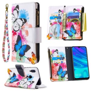 Colored Drawing Pattern Zipper Horizontal Flip Leather Case with Holder & Card Slots & Wallet, For Huawei P Smart (2019), For Huawei P30 Lite, For Huawei P40 Lite E / Y7p, For Huawei P40 Lite, For Huawei P Smart Z, For Huawei Y5 (2019)