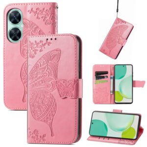Butterfly Love Flower Embossed Flip Leather Phone Case, For Huawei nova 11i / Enjoy 60 Pro