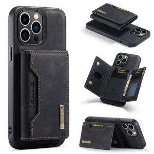 DG.MING M2 Series 3-Fold Card Bag Wallet Leather Phone Case, For iPhone 15 Pro Max, For iPhone 15 Pro, For iPhone 15 Plus, For iPhone 15