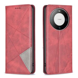 Rhombus Texture Magnetic Leather Phone Case, For Huawei Mate 60 Pro/Mate 60 Pro+, For Huawei Mate 60