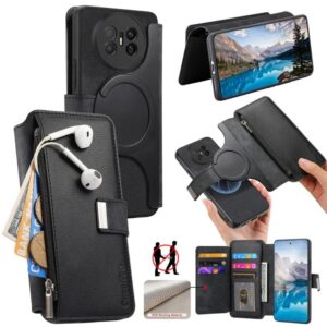 CaseNeo MagSafe RFID Anti-theft Zipper Wallet Retro Leather Phone Case, For Huawei Mate 70 Air 5G, For Huawei Pura 80 Ultra 5G, For Huawei Pura 80 Pro / 80 Pro+ 5G, For Huawei Pura 80 5G, For Huawei nova 14 Pro, For Huawei nova 14, For Huawei nova 13 P...