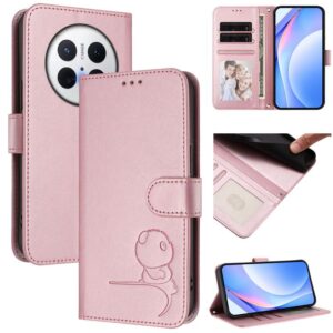 Litter Panda Embossing RFID Leather Phone Case with Lanyard, For Huawei Mate 70 Pro, For Huawei Mate 70, For Huawei nova 13 Pro, For Huawei nova 12 / nova 13, For Huawei Pura 70 Pro / 70 Pro+, For Huawei nova 12s, For Huawei Pura 70...