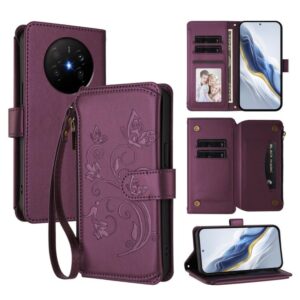 Butterfly Love Flower Multi-card Zipper Wallet Leather Phone Case, For Huawei Mate 70 Air 5G, For Huawei Pura 80 Ultra 5G, For Huawei Pura 80 Pro 5G, For Huawei Pura 80 5G, For Huawei Enjoy 80s 4G, For Huawei nova 14 Ultra