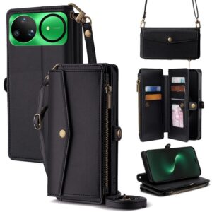 Zipper Wallet Side Buckle Crossbody Lanyard Leather Phone Case, For Huawei nova 15 Ultra, For Huawei nova 15 Pro, For Huawei nova 15, For Huawei Mate 80 Pro Max 5G, For Huawei Mate 80 5G, For Huawei Maimang 40 5G, For Huawei Pura 80 5G...