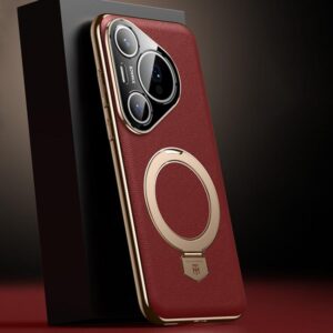 plain leather magsafe holder phone case, for huawei pura 70 pro, for huawei pura 70, for huawei mate 60 rs ultimate, for huawei mate 60 pro / 60 pro+, for huawei mate 60