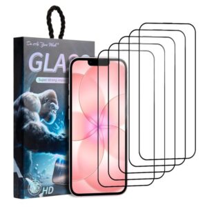 5pcs / Pack Do As You Wish Silk Screen Printed HD Tempered Glass Film, For iPhone 17e / 16e, For iPhone 17 Pro Max, For iPhone 17 Pro, For iPhone 17, For iPhone Air, For iPhone 16 Pro Max, For iPhone 16 Pro, For iPhone 16 Plus, For iPhone 16...