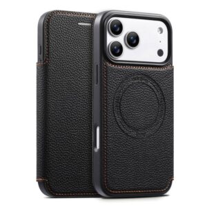 ESEBLE Ultra-thin Card Slot Magnetic Vegan Leather Phone Case, For iPhone 17 Pro Max, For iPhone 17 Pro, For iPhone 17, For iPhone Air