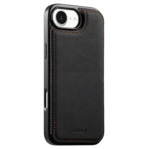 ESEBLE Retro Texture Double Buckle Card Slot Phone Case, For iPhone 17e / 16e, For iPhone 17 Pro Max, For iPhone 17 Pro, For iPhone 17, For iPhone Air, For iPhone 16 Pro Max, For iPhone 16 Pro, For iPhone 16, For iPhone 15 Pro Max, For iPhone 15 Pro...