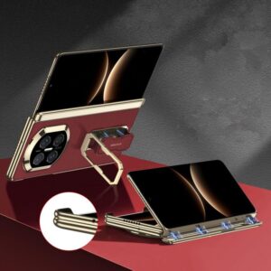 GKK Magnetic Dual Hinge Phantom Vegan Leather Phone Case with Wristband / Holder, For Huawei Mate X7