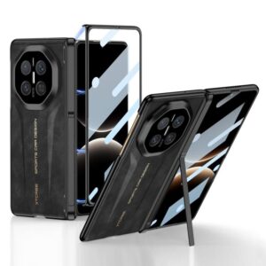 GKK HD Integrated Magnetic Folding Hinge Vegan Leather Supercar Side Cover Stand Frosted Phone Case, For Huawei Mate X7