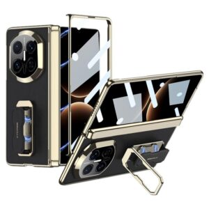 GKK Magnetic Folding Hinge Leather Phone Case with Wristband & Rotating Holder, For Huawei Mate X7
