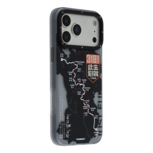 YOUNGKIT Highway Trajectory Series Magnetic TPU PC Hybrid Phone Case, For iPhone 17 Pro Max, For iPhone 17 Pro
