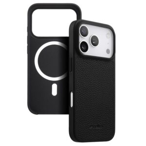 melkco Litchi Texture Magnetic Full Coverage Genuine Leather Hybrid PC Phone Case, For iPhone 17 Pro Max, For iPhone 17 Pro, For iPhone Air