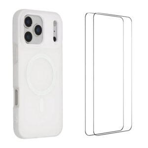 WANLONFENG Macarons Matte Magnetic Phone Case with 2pcs Screen Films, For iPhone 17 Pro Max, For iPhone 17 Pro, For iPhone 17, For iPhone Air, For iPhone 16 Pro Max, For iPhone 16 Pro, For iPhone 16