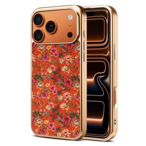 Denior Peony Series Electroplated Magnetic Phone Case, For iPhone 17 Pro Max, For iPhone 17 Pro, For iPhone 17, For iPhone Air, For iPhone 16 Pro Max, For iPhone 16 Pro, For iPhone 16 Plus, For iPhone 16, For iPhone 15 Pro Max, For iPhone 15 Pro...