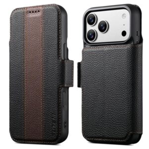 Suteni Q08 2-in-1 Multi-function Magnetic Wallet Big Litchi Vegan Leather Phone Case, For iPhone 17 Pro Max, For iPhone 17 Pro, For iPhone 17, For iPhone 16 Pro Max, For iPhone 16 Pro, For iPhone 16, For iPhone 15 Pro Max, For iPhone 15 Pro, For iPhone...