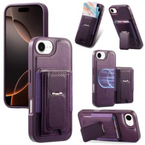 CaseNeo Fold Holder Retro Elastic Card Bag Magnetic Back Phone Case, For iPhone 17e / 16e, For iPhone 17 Pro Max, For iPhone 17 Pro, For iPhone 17, For iPhone Air, For iPhone 16 Pro Max, For iPhone 16 Pro, For iPhone 16 Plus, For iPhone 16...