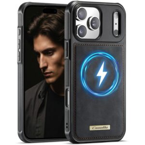 CaseMe C69 Series Magnetic Vegan Leather Back Phone Case, For iPhone 17 Pro Max, For iPhone 17 Pro, For iPhone 17, For iPhone Air, For iPhone 16 Pro Max, For iPhone 16 Pro, For iPhone 16 Plus, For iPhone 16, For iPhone 15 Pro Max