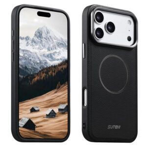 Suteni G8 Magnetic Triangle Texture Vegan Leather Back Phone Case, For iPhone 17 Pro Max, For iPhone 17 Pro, For iPhone 17, For iPhone 16 Pro Max, For iPhone 16 Pro, For iPhone 16, For iPhone 15 Pro Max, For iPhone 15 Pro, For iPhone 15, For iPhone 14 ...