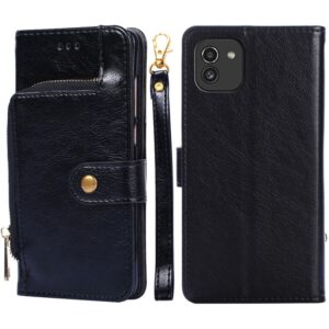 Zipper Bag Leather Phone Case, For Samsung Galaxy A03 EU, For Samsung Galaxy A23 5G, For Samsung Galaxy M33 5G, For Samsung Galaxy M53 5G, For Sony Xperia Ace III, For Xiaomi Poco M4 Pro, For Xiaomi Poco X4 Pro 5G, For Xiaomi Redmi K50/Redmi K50 Pro...
