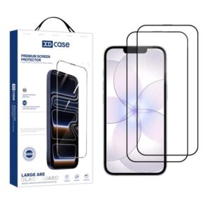 XDcase 2pcs / Pack Silk Screen Printed HD Tempered Glass Film, For iPhone 17e / 16e, For iPhone 17 Pro Max, For iPhone 17 Pro, For iPhone 17, For iPhone Air, For iPhone 16 Pro Max, For iPhone 16 Pro, For iPhone 16 Plus, For iPhone 16...